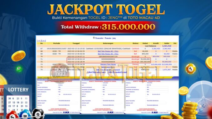 bukti jp dewatogel #25 bukti jp dewatogel #25