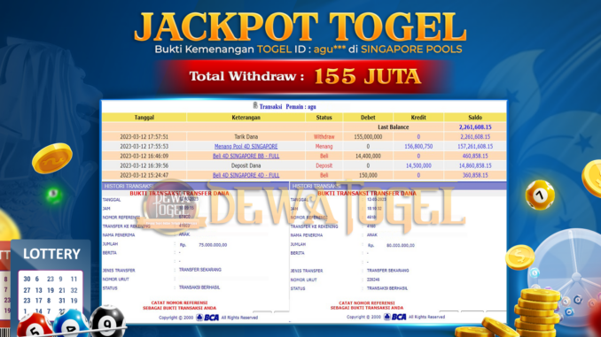 Bukti JP Togel SINGAPORE POOLS bukti jp dewatogel #27