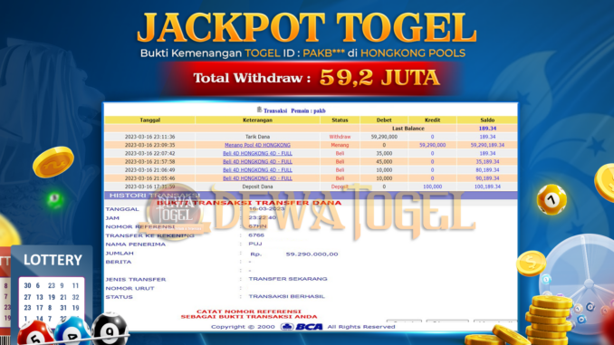 bukti jp dewatogel #43 bukti jp dewatogel #43