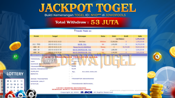 bukti jp dewatogel #54 bukti jp dewatogel #54