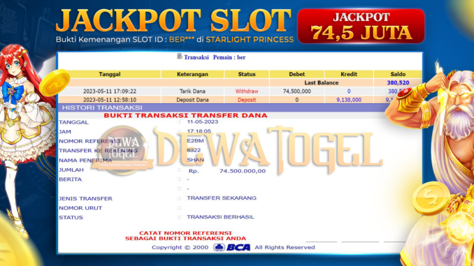 bukti jp dewatogel #296 bukti jp dewatogel #296