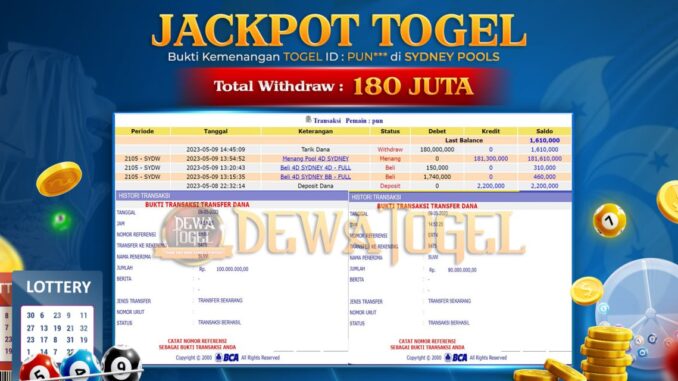 bukti jp dewatogel #289 bukti jp dewatogel #289