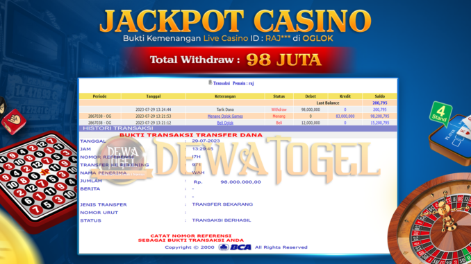 bukti jp dewatogel #558 bukti jp dewatogel #558