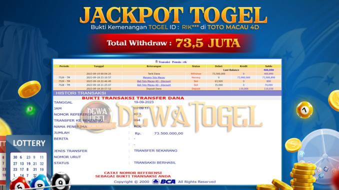bukti jp dewatogel #814 bukti jp dewatogel #814