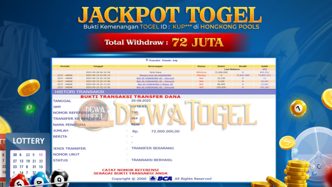 bukti jp dewatogel #818 bukti jp dewatogel #818