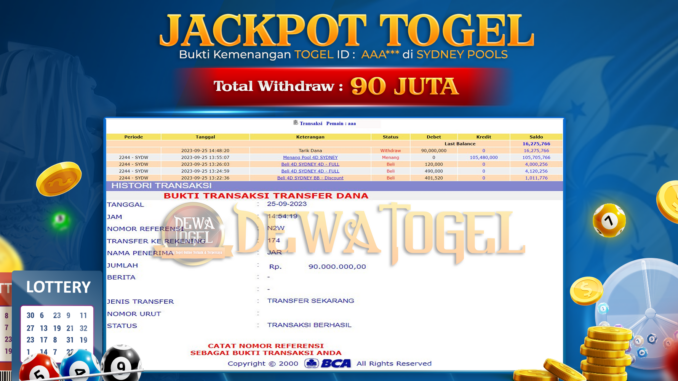 bukti jp dewatogel #842 bukti jp dewatogel #842