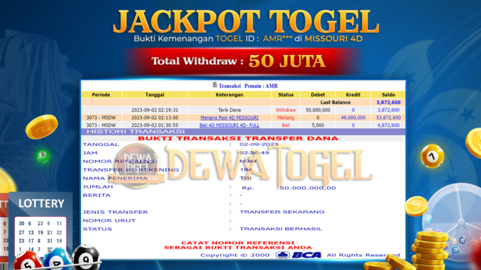 bukti jp dewatogel #735 bukti jp dewatogel #735