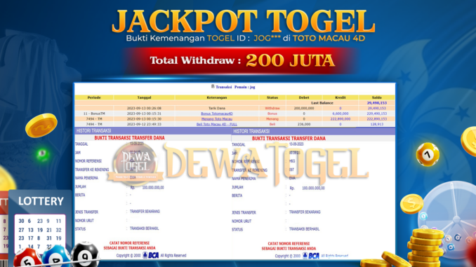 bukti jp dewatogel #784 bukti jp dewatogel #784