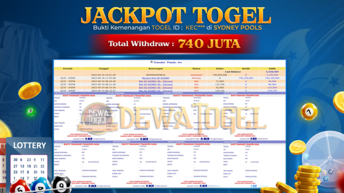 bukti jp dewatogel #805 bukti jp dewatogel #805