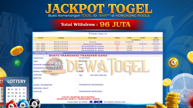 bukti jp dewatogel #797 bukti jp dewatogel #797