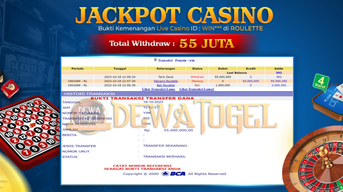 DWT JP LIVE CASINO PAGI 1