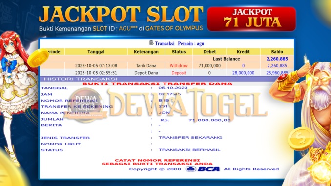 DWT JP SLOT SIANG 1