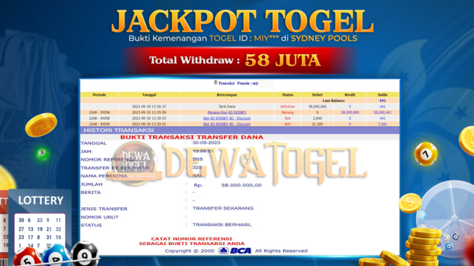 bukti jp dewatogel #864 bukti jp dewatogel #864