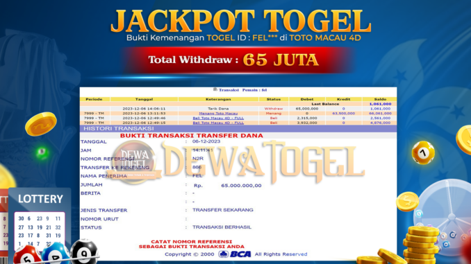 BUKTI JP DEWATOGEL #1033 BUKTI JP DEWATOGEL #1033