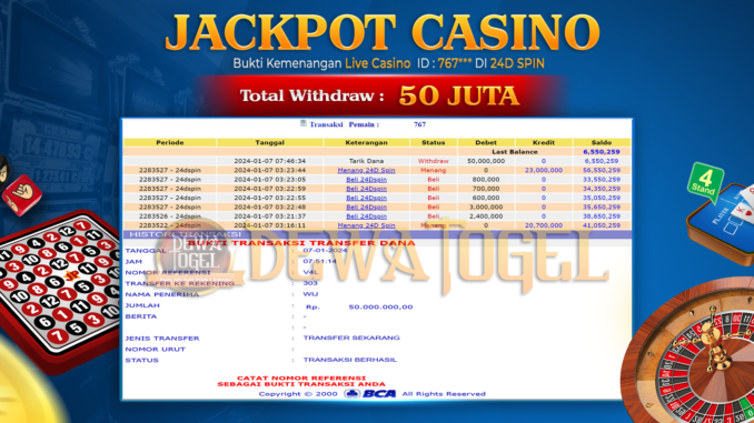 DWT JP LIVE CASINO SIANG 1