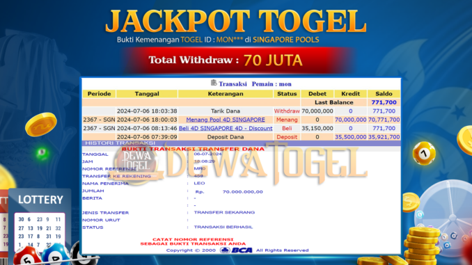 JP DWT - TOGEL 1 MALAM