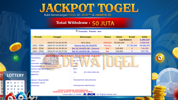 JP DWT - TOGEL- 1 MALAM