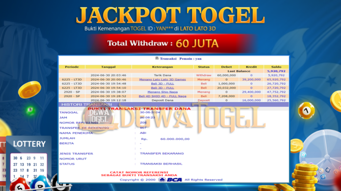 JP DWT - TOGEL 1 MALAM