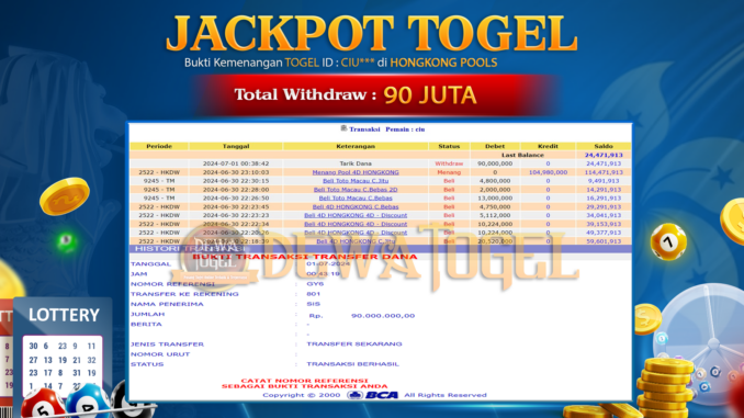 JP DWT - TOGEL 2 SIANG